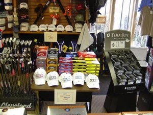 merchandise inside the pro shop