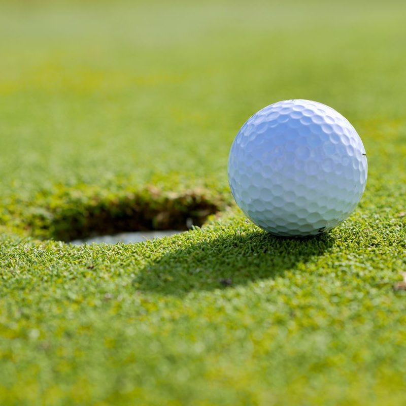 golf ball on green